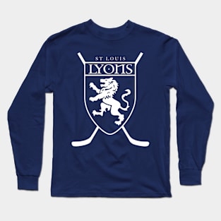 Lyons Logo White Long Sleeve T-Shirt